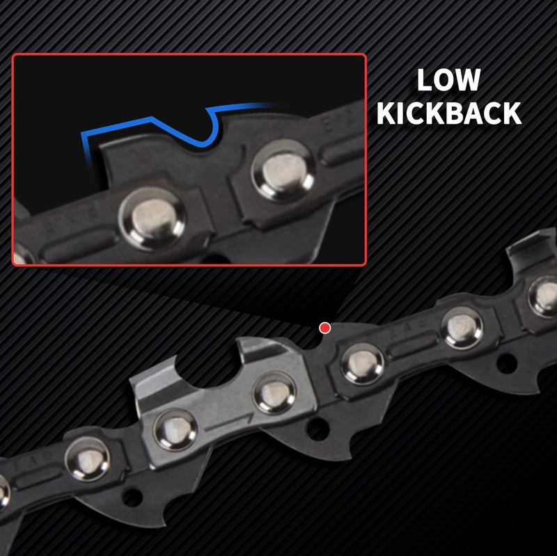 ES 3 Pack 10 Inch Chainsaw Chain 3/8" LP Pitch .043" Gauge 40 Drive Links Semi-Chisel Chain Saw Chains for Husqvarna, Poulan, Craftsman, Greenworks and More Chainsaw Brands - Image 5